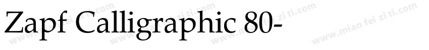Zapf Calligraphic 80字体转换